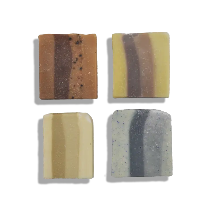 Beautés Cachées – Trio de savons et un savon exfoliant